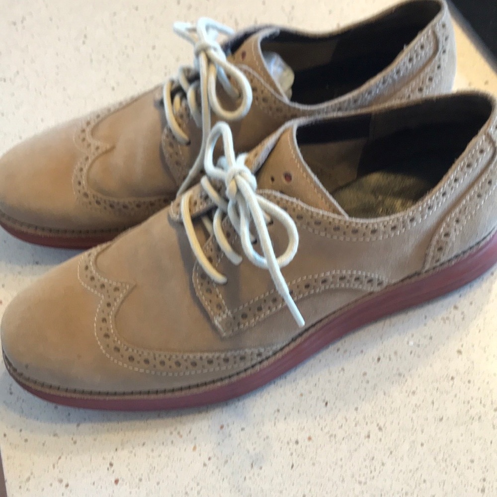 Cole Haan LunarGrand Suede Wingtip Shoes